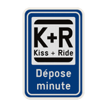 Panneau de Stationnement Kiss & Ride - Chargement et Déchargement - Personnalisable