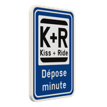 Panneau de Stationnement Kiss & Ride - Chargement et Déchargement - Personnalisable