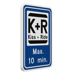 Panneau de stationnement - Kiss&Ride + Texte personnalisé