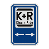 Panneau de stationnement Kiss&Ride + Flèches