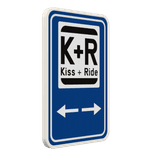 Panneau de stationnement Kiss&Ride + Flèches