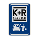 Panneau de stationnement Kiss&Ride + Pictogramme