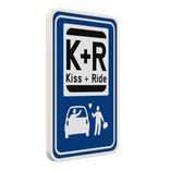 Panneau de stationnement Kiss&Ride + Pictogramme