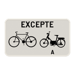 Panneau G2000 - M3 - Excepté bicyclettes et cyclomoteurs de classe A