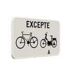Panneau G2000 - M3 - Excepté bicyclettes et cyclomoteurs de classe A