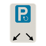 Panneau de stationnement - Borne de recharge + Fléches d'indication