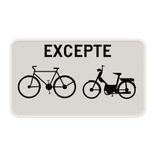 Panneau G2000 - M3bis - Excepté bicyclettes et cyclomoteurs