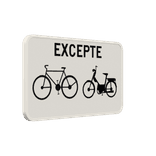 Panneau G2000 - M3bis - Excepté bicyclettes et cyclomoteurs