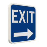 Panneau d’information EXIT avec flèche