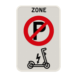 Panneau de stationnement - Interdit aux trottinettes électriques