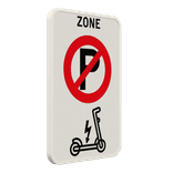 Panneau de stationnement - Interdit aux trottinettes électriques
