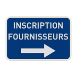 Panneau d'information - Inscription fournisseur