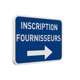 Panneau d'information - Inscription fournisseur