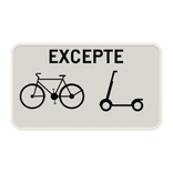 Panneau G2000 - M23 - Excepté bicyclettes et trottinettes