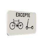 Panneau G2000 - M23 - Excepté bicyclettes et trottinettes