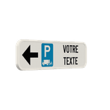 panneau d'information flèché - Chargement et déchargement - Texte personnalisé