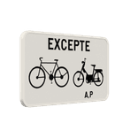 Panneau G2000 - M12 - Excepté cyclistes et cyclomoteurs de classe A