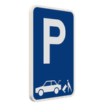 Panneau de stationnement E9 - Chargement et déchargement de la voiture
