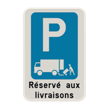 Panneau de stationnement réservé aux livraisons