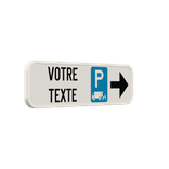 panneau d'information flèché - Chargement et déchargement - Texte personnalisé
