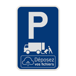 Panneau de stationnement E9c - Votre logo/design