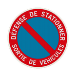 Panneau de stationnement - E1 - Sortie de véhicules