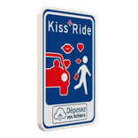 Panneau de stationnement Kiss&Ride personnalisable