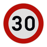 Panneau G2000 - C43 - Vitesse maximale 30 km/h