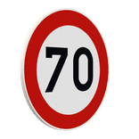 Panneau G2000 - C43 - Interdiction de circuler à une vitesse supérieure à celle qui est indiquée