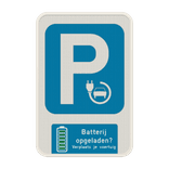 Panneau de Stationnement Personnalisable - Batterie Recharge voiture électrique