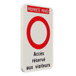 Panneau combiné - Interdiction d'accès - Texte personnalisé