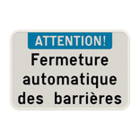 Panneau combiné - Attention ! - Texte personnalisé