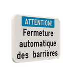Panneau combiné - Attention ! - Texte personnalisé