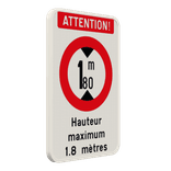 Panneau combiné - Hauteur maximum
