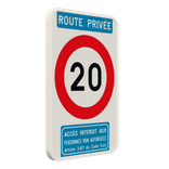 Panneau combiné - Route privée - C43 - Article 3.67 du Code Civil