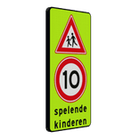 Verkeersbord Spelende kinderen RVV J21 + A1-10 reflecterend