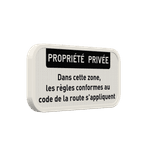 Panneau d'interdiction - PROPRIÉTÉ PRIVÉE - Code de la route