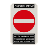 Panneau d'interdiction - Accès interdit -  CHEMIN  PRIVÉ