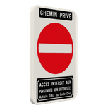 Panneau d'interdiction - Accès interdit -  CHEMIN  PRIVÉ