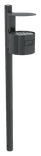Asbak Ø200mm met deksel voor wand- of paalmontage