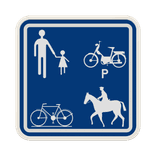 Panneau G2000 - F99a - Chemin réservé à la circulation des piétons, cyclistes et cavaliers