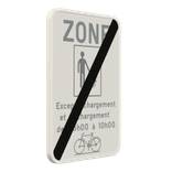 Panneau G2000 - F105 - Fin d'une zone piétonne