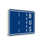 Panneau G2000 - F17 - Indication des bandes de circulation d’une chaussée parmi lesquelles une est réservée aux autobus