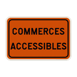 Panneau G2000 - F39 - Signal de préavis annonçant une déviation - Commerces accessibles