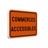 Panneau G2000 - F39 - Signal de préavis annonçant une déviation - Commerces accessibles