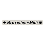 Panneau G2000 - F34a - Signal de direction à proximité des équipements et établissements publics ou d'intérêt général (gauche)