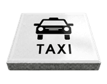Dalle de signalisation - station de taxis - 30 x 30 cm avec bord biseauté