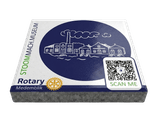 Dalle de signalisation - QR code / design personnalisé - 30 x 30 cm avec bord biseauté