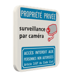 Surveillance par caméra - Propriété privée - Accès interdit