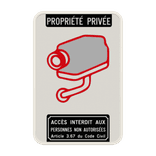Surveillance par caméra - Propriété privée - Accès interdit art. 3.67